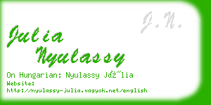 julia nyulassy business card